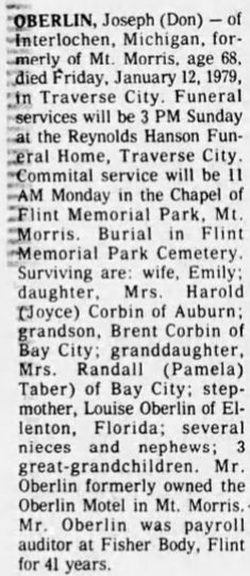 Oberlin Motel - Jan 13 1979 Article